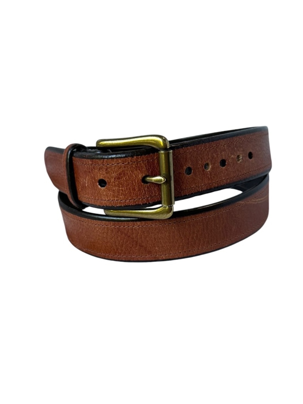 Genuine Vintage POLO Ralph Lauren Tan Leather Dress Belt Size 36/90